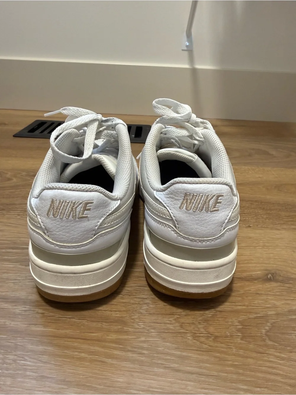 Nike White Low-Top Leather Court Sneakers